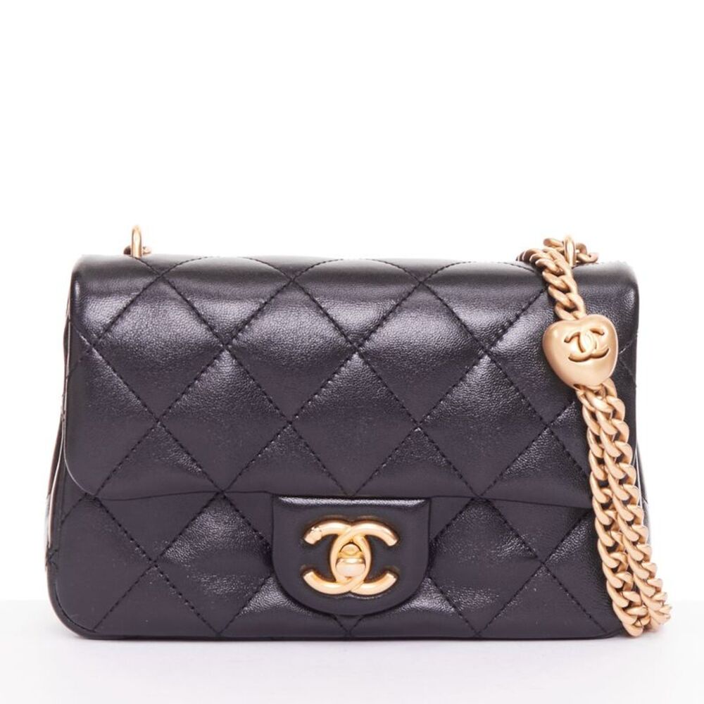 Chanel 2022 Sweetheart Crush Black Leather Flap Bag